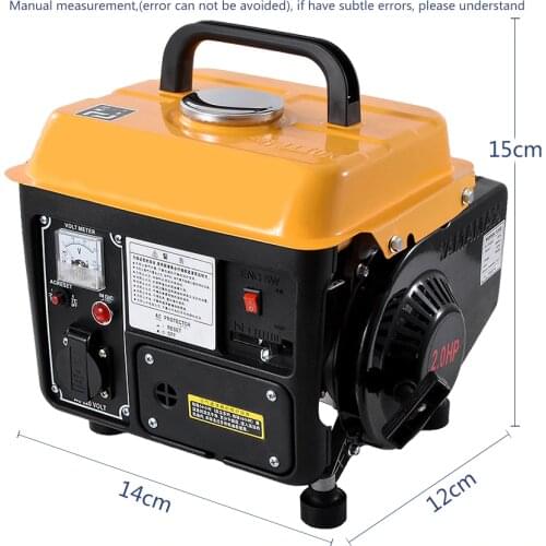 Low Noise Gasoline Generator Portable Household Miniature 2-stroke Single Phase Gasoline Generator 110V/220V 700W 63CC