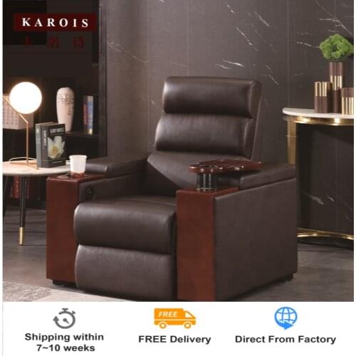 KAROIS R936 home theater furniture living room solid wood arm sofa chairs set single seat manual recliner cinema chair