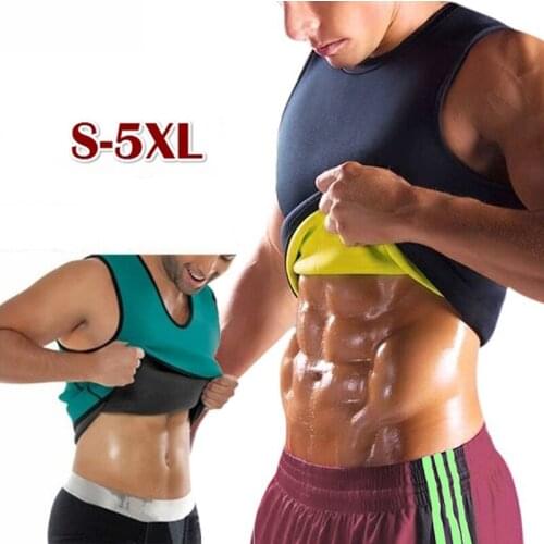 Neoprene Slimming Vest Hot Gym Power Belt Body Shapewear Men Shaper Waist Trainer Weightloss Slimming Sauna Tank Workout Shirt