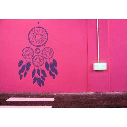 Feather Dream Catcher Wall Decal for Living Room Bedroom Decor Murals Indian Design Vinyl Wall Stickers adesivo de parede S-551