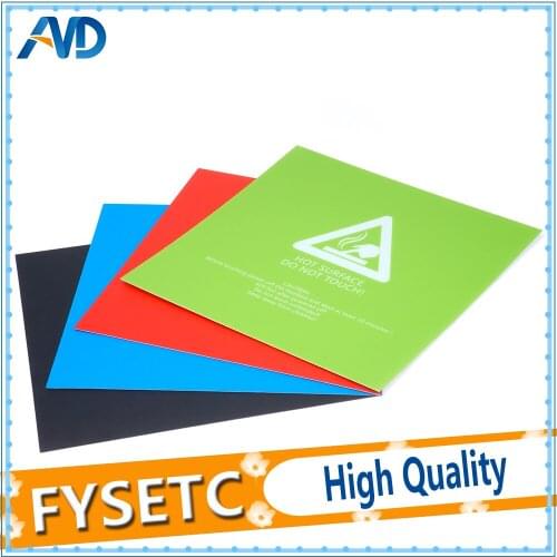 5pc Black/Blue/Green/Red 220x220mm Frosted Heated Bed For Wanhao i3 Anet A8 A6 Ender 5 3D Printer Sticker Build Sheet Plate Tape