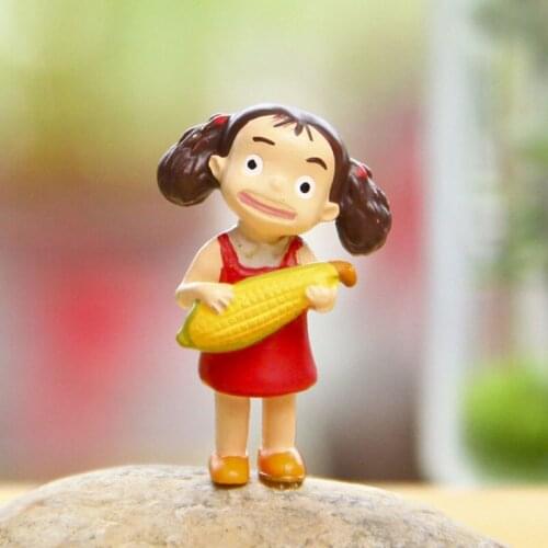 Random DIY Kawaii Garden Decoration Mini 3.5cm Miyazaki Hayao Xiaomei Corn Totoro Action Anime Figure Microscopic Bonsai Model