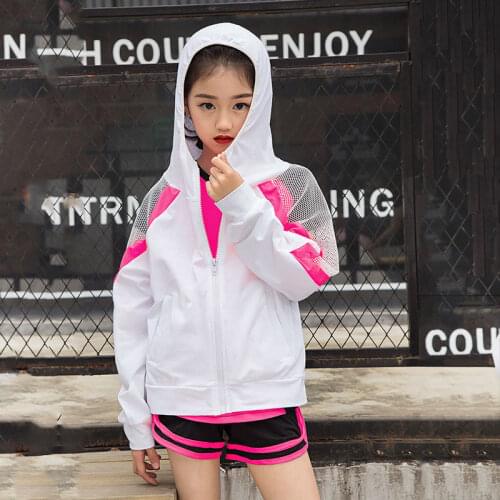 Sportswear children 2 pieces sport set for girls jacket summer Rash Guards girl sport hoodies kids yoga set fitness skin suits