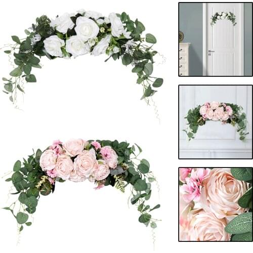 Wedding Decoration Silk Flowers Wedding Arch Swag Table Floral Garland Hanging Wreath Decor