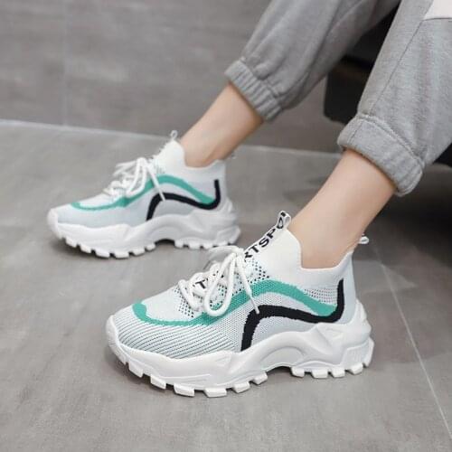 Daddy Shoes Womens Spring New Thick-soled Inner Increase Leisure Sports White Shoes Ins Tide