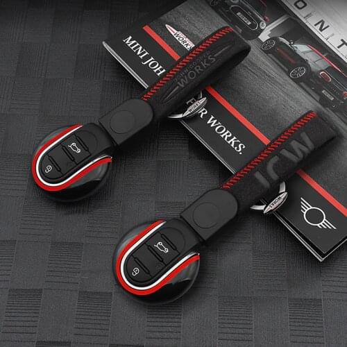 Car Styling Key Cover Case Protector Suede Key Chain For Mini Cooper One S JCW F57 F56 F55 F54 F60 Countryman Car Accessories