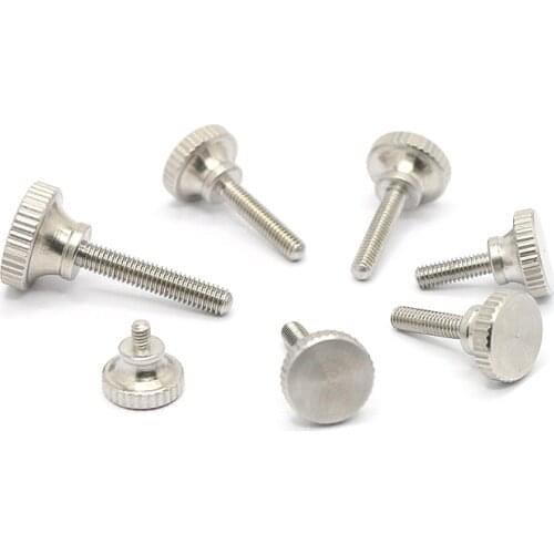 10pcs 50pcs M2.5 M2 Knurled Thumb Screw Hand Tighten Computer Knurled Thumb Screws
