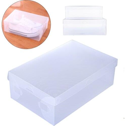 10PCS/Set Thickened Flip Shoes Transparent Drawer Case Plastic Shoe Boxes Stackable Box Storage Box Shoe Storage Organizer
