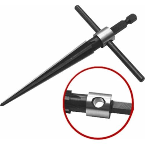 3-13mm Bridge Pin Hole Hand Held Taper Reamer T Handle Tapered 6 Fluted Chamfer Bit Woodworking Tool