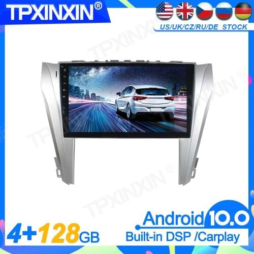 4GB+128GB Android 10 For Toyota Camry 2012-2015 Head Unit Car Multimedia Player Auto Radio Tape Recorder GPS Navigation DSP IPS