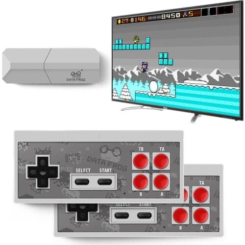 8Bit Video Game Stick Built in 600 Classic Games Mini Retro TV Console Box Wireless Controller AV Output Dual Player Plug & Play
