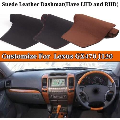 Accessories Suede Leather Dashmat Dashboard Cover Pad Dash Mat Carpet Car-styling For Lexus GX 470 GX470 j120 2003 2004 -2009