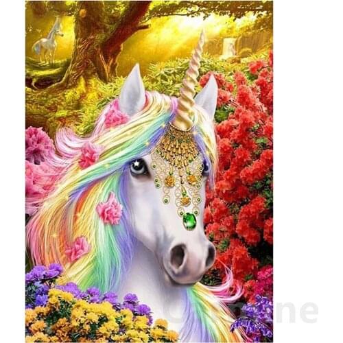 DIY 5D Diamond Painting Unicorn Diamond Drawing Homamade Picture Cross Stitch Embroidery Full Round&square Drill Home Decoration