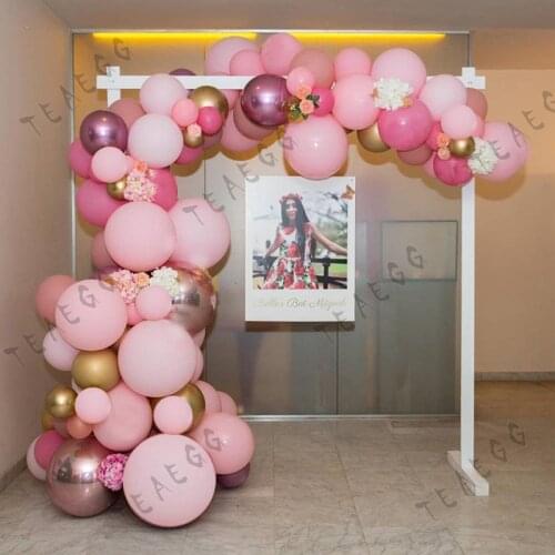 Baby Shower Girl Happy Birthday Decoration Balloon Arch Pink 4D Rose Gold Foil Balls Wedding Decor ValentineS Day Bridal Shower