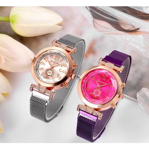 New Watch For Women Magnet Buckle Rhinestone Watches Zegarek Damski Quartz Casual Relogio Feminino Wristwatch Clock Reloj Mujer