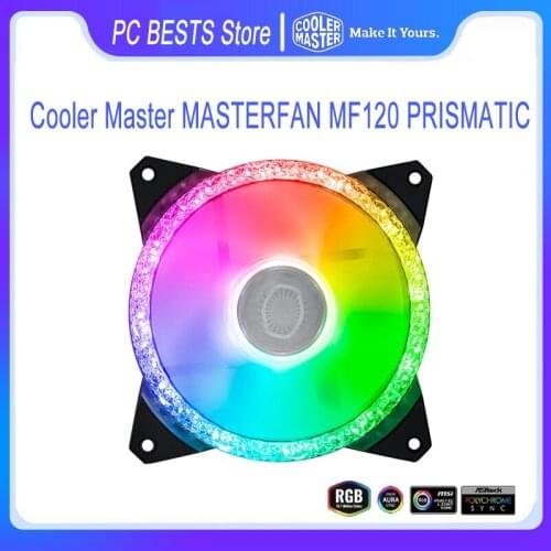 CoolerMaster MASTERFAN MF120 PRISMATIC 120mm 5V/3pin PWM ARGB Computer Case Cooling Fan With Radiant Crystalline Lighting Effect