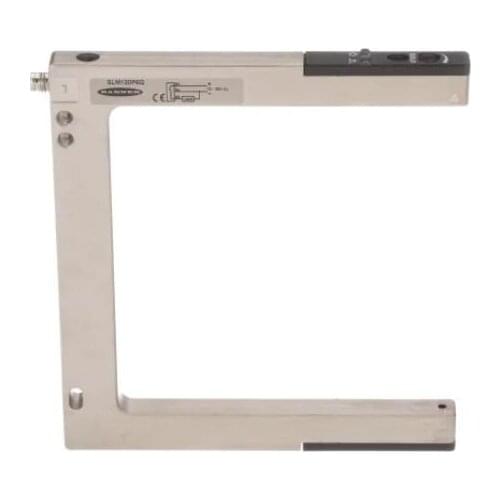 SLM120P6Q Sensor, Distance, Metal Slot, 120mm Width, 10-30VDC, PNP, 3 Pin M8 QDC, 74986