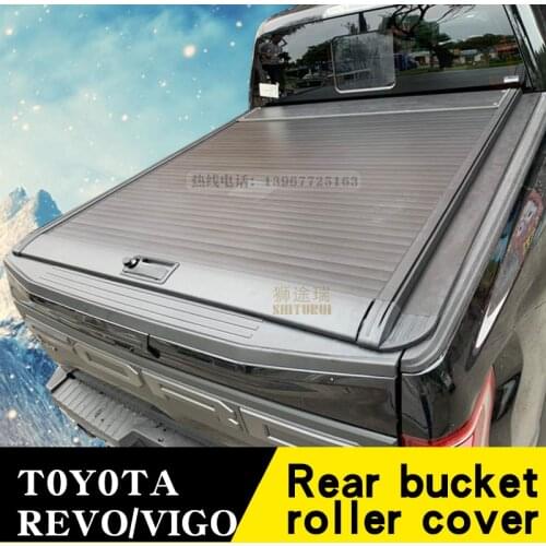 For TOYOTA ROCCO VIGO REVO 2012- pickup modified manual roller blinds Crew Cab rear cover sliding flat cover