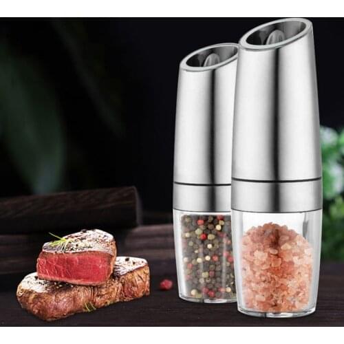 Stainless Steel Electric Grinder Stainless Steel Gravity Induction Pepper Grinder Pepper Grinder Household Kitchen Tools