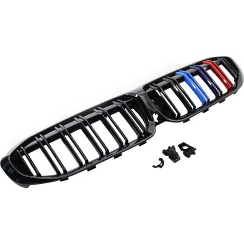 Gloss Black Dual Slat M Color Car Front Grille Fit For BMW 3-Series G20 2019 Grill