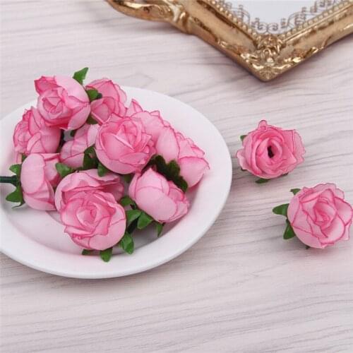 50pcs/lot DIY 3cm simulation rose head artificial flower head DIY wedding decorative rose flower wall fake flowers wreath