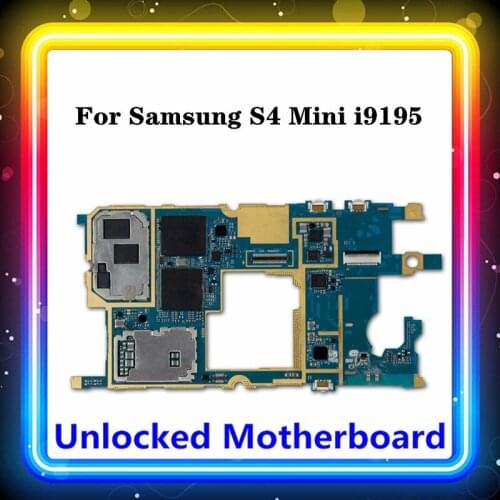 For Samsung Galaxy S4 Mini I9195 Motherboard with Chip Mainboard Original Replaced Clean Logic Board Android OS Updated