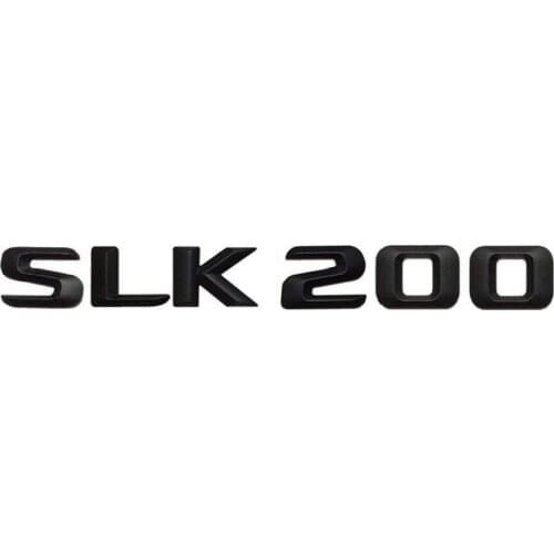 Matt Black " SLK 200 " Car Trunk Rear Letters Word Badge Emblem Letter Decal Sticker for Mercedes Benz SLK200