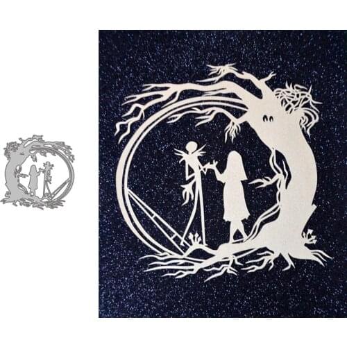 Metal Cutting Dies Couple under the Tree flower for DIY Scrapbooking Album Paper Cards Decorative Crafts Embossing Die Cuts