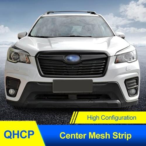 QHCP For Subaru Forester 19-21 Modified Middle Mesh Sticker Front Center Mesh Grille Grill Cover Radiator Strip Trim Decoration
