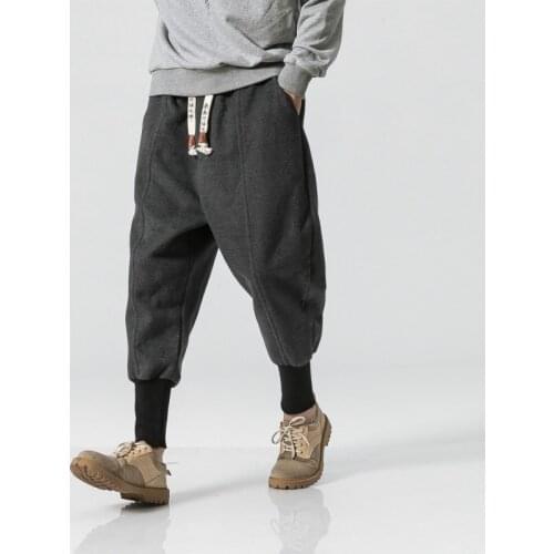 Pants Men 2019 Mens Ankle Pants Male Streetwear Thick Chinese Style Sweatpants 5XL