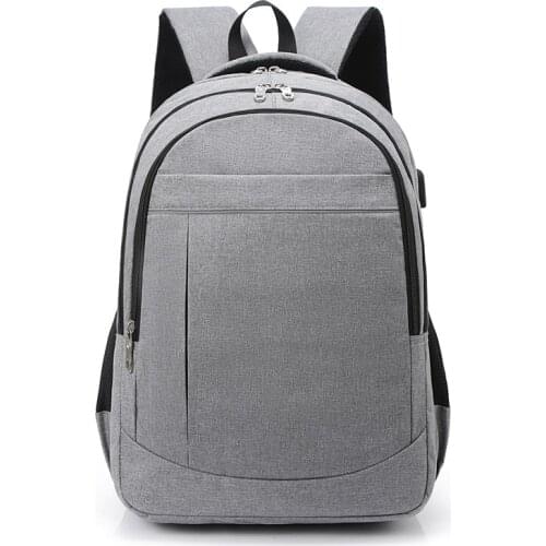 Nylon Soild Color Man Backpack Large Capacity Man Computer Bags Fashion Casual School Bag for Man Multifunction Man Backpack