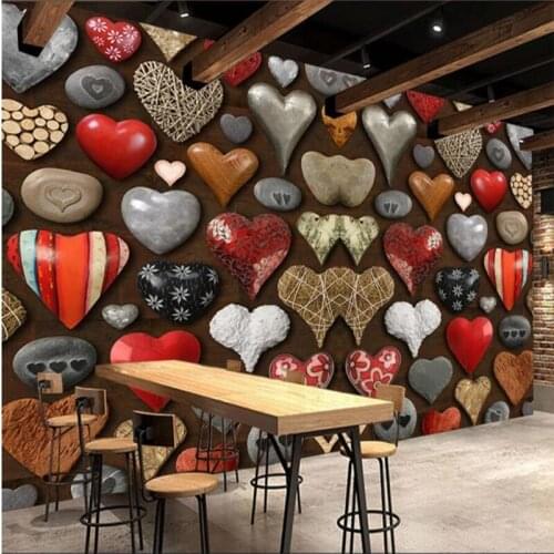 Beibehang Wallpaper custom mural wallpaper 3D romantic warm love diamond flower KTV bar living room bedroom backdrop Wallpaper