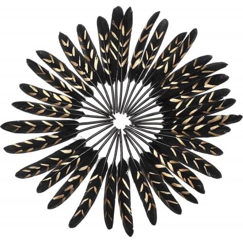 Wholesale Black Gold Duck Feather 10-100-500pcs10-15cm DIY feathers for crafts Wedding decoration Arrangement Headdresses plumes