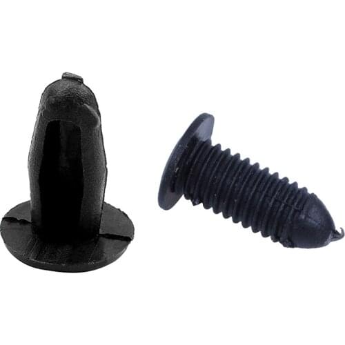 50 Pieces Auto 8Mm Hole Press Type Plastic Rivets Black & 24Pcs Plastic Rivets Clip 3Mm X 5Mm X 11Mm Black