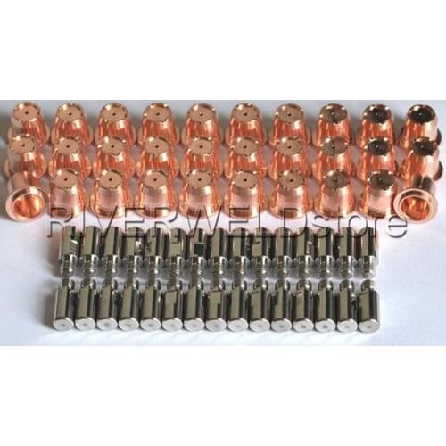 PR0105 Plasma Electrodes + PD0102-10 40A Plasma Tips For Trafimet ERGOCUT S45, 60pcs