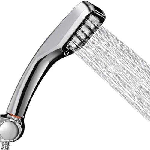 Handheld Showerhead Booster 300 Hole Dense Water Square Shower Head Bathroom Shower Spray Nozzle High Pressure Water Saving