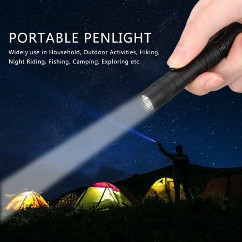 LED Flashlight Torch Portable Mini Pocket Penlight Waterproof Q5 2000LM Aluminum Alloy 1 Switch Mode Light for Hunting Camping