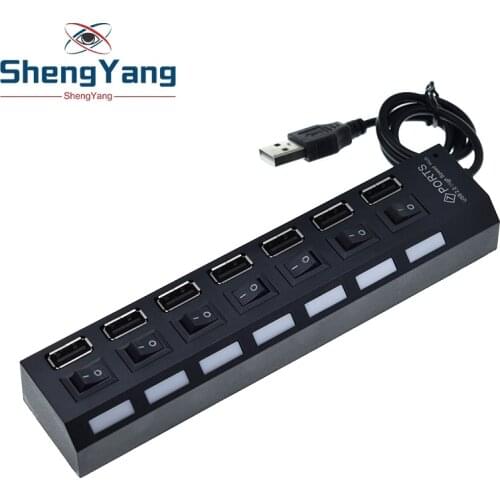 LB18 Switch Extension Hub 7-Port USB2.0 Hub Computer USB Extension Hub One Drag Seven USB2.0 Splitter