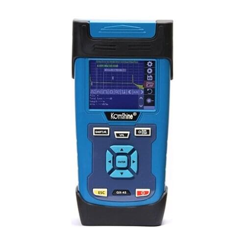 Free Shipping QX45 OTDR Komshine SM 128KM 1310/1550nm,Fiber optic testor,VFL 10MW,32*30 dB,Support English Spainish Portuguese