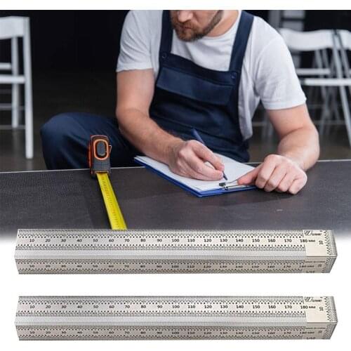 Woodworking High-Precision T-Rule Scale Ruler T-Type Hole Ruler Scribing Mark Carpenter Gauge Carpenter Measuring Tool