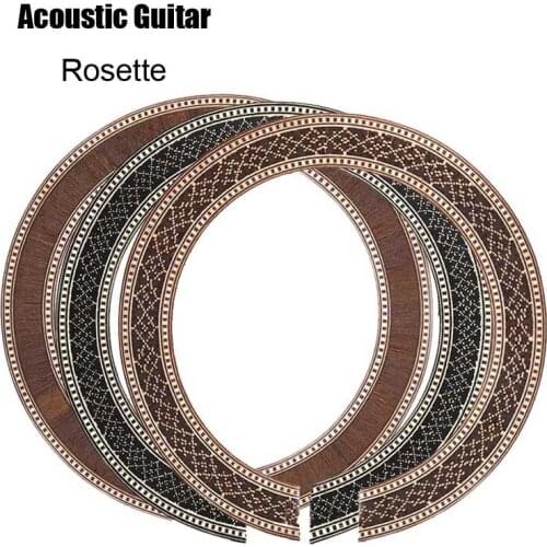 10pcs Classic Guitar Wood Inlaid Soundhole Rosette Inlay Guitar Body Project Parts with 3 Colors