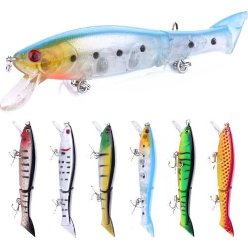 120mm Jointed Minnow Fishing Lure 2 Section Hard Fishing Bait Swimbait Pesca Lures for Bass