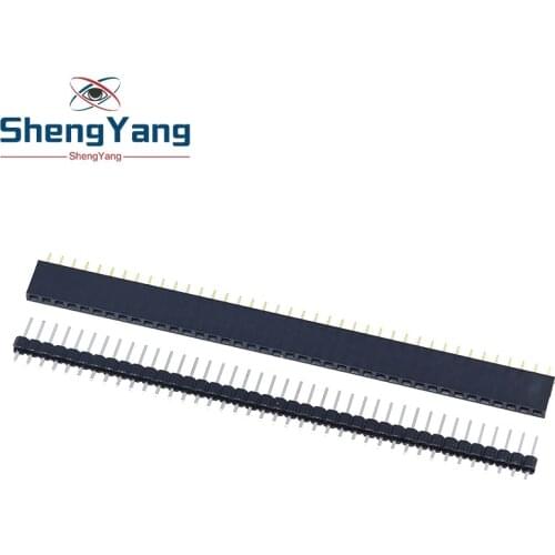 20pcs 10 pairs 40 Pin 1x40 Single Row Male and Female 2.54 Breakable Pin Header PCB JST Connector Strip for Arduino Black