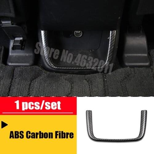 2014-2019 Car Rear Armrest Storage Box Cover Trims Car Styling Accessories ABS Carbon Fibre 1pcs for Toyota Highlander Kluger