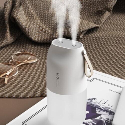 300ml Dual Sprayer Air Humidifier 2000mAh USB Rechargeable Battery Wireless Mist Maker Fogger Diffuser Light Umidificador