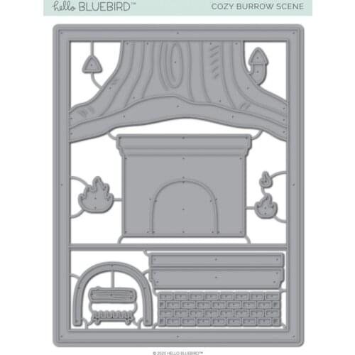 AliliArts Metal Cutting Dies Cozy Burrow Scene frame diy Scrapbooking Photo Album Decorative Embossing PaperCard Crafts Die 2020