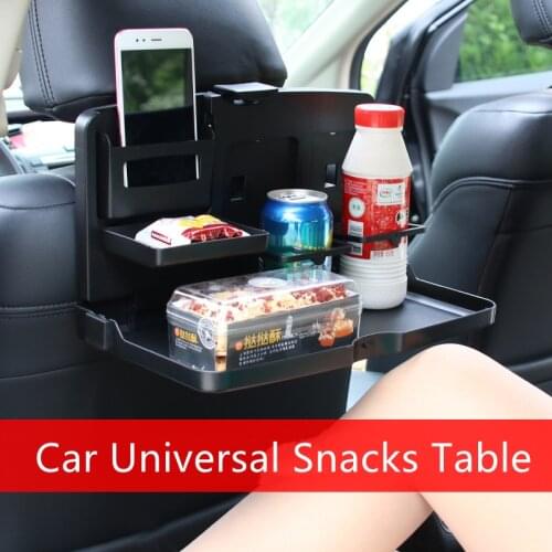 Car Universal Tray Foldable Seat Back Children Snacks Table Fruit Storage Rack Multi-function Cup Phone Holder Seat Organizer