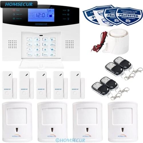 HOMSECUR APP Controlled Wireless&Wired 2G Burglar Alarm System+4 Pet-Immune PIR