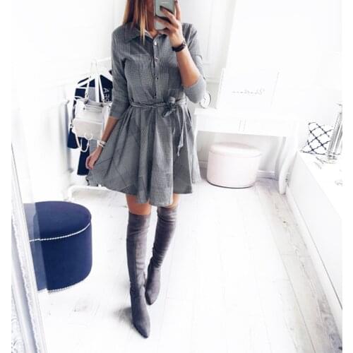 Модные платья в клетку Bigarren Rose China At AliExpress