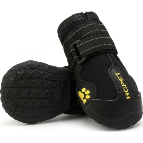 Dog Boots Shockproof Dog Shoes for Small Medium Large Dogs Waterproof Pet Booties Reflective Strips Rugged Anti-Slip Sole 4PCS